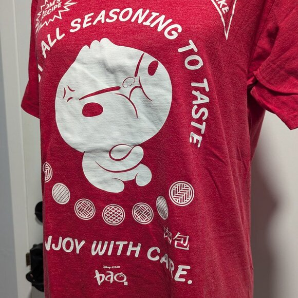 Disney Pixar Bao T-Shirt Small — Red Graphic Tee — Cute Foodie Shirt - Picture 3 of 6
